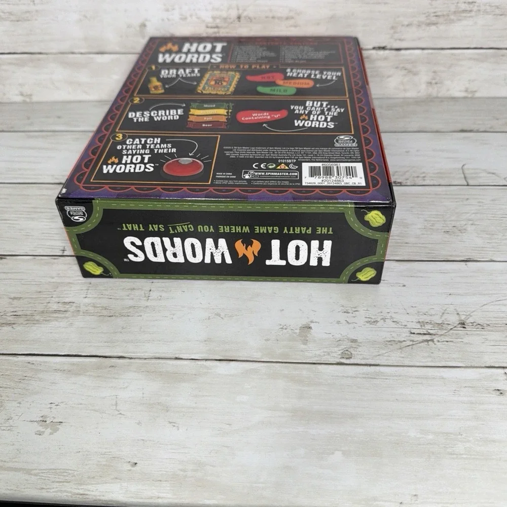 Hot Words Board Game Spin Master Word Guessing Party Game Complete Ages 12+